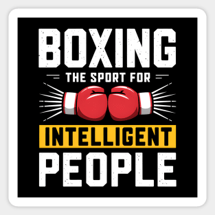 Boxing The Sport For Intelligent People Funny Sticker